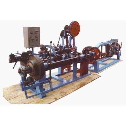 Automatic single strand barbed wire machine