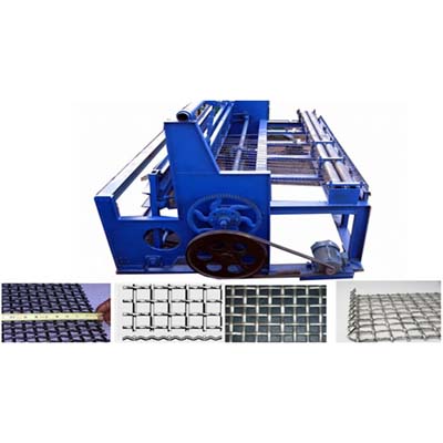 Semi-automatic crimped wire weaving machine